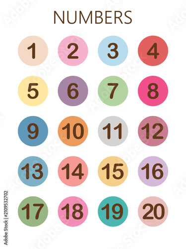 Numbers from 1 to 20