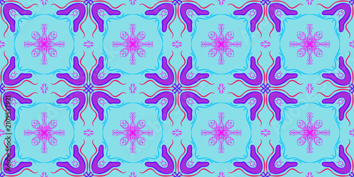 Canvastavla (Cyan Blossom Enchantment)