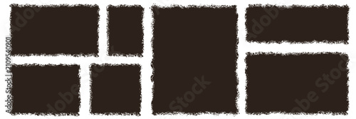 Frame photo picture and edge border torn with worn modern texture. Paint effect rough and line dark vector with background pattern abstract. Design frame art and template edge wallpaper.