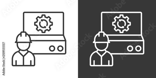 Plant Optimization Icon Set Vector Collection Isolated In Black And White
