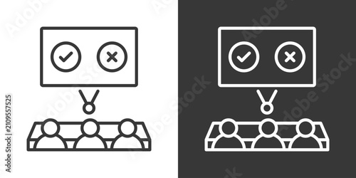 Presentation Feedback Icon Set Vector Collection Isolated In Black And White