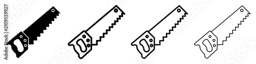 Konstfotografi Hand saw line icon for construction and woodworking