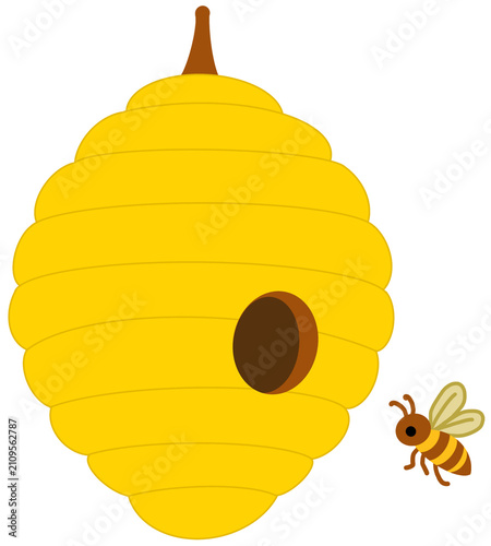 bee and honey