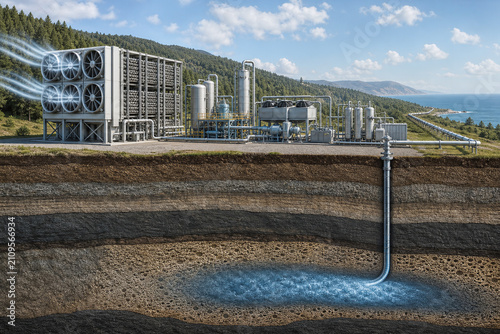 Direct Air Capture Plant With Underground Carbon Storage