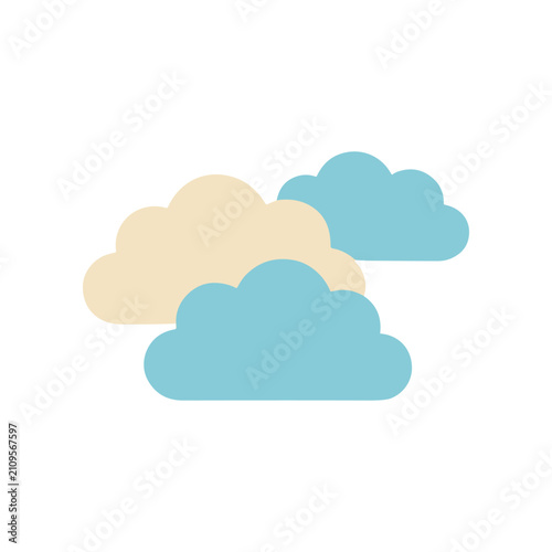 Cuadro en lienzo Clouds in the sky are white.