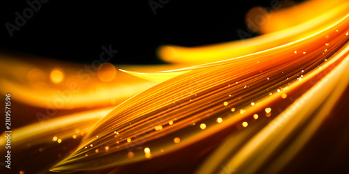 macro side angle view of yellow sunflower petal velvet ridge texture
