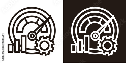 Business Efficiency  Icon Set White Style Collection   