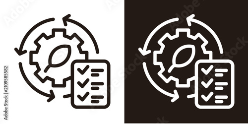 Lean Management  Icon Set White Style Collection   