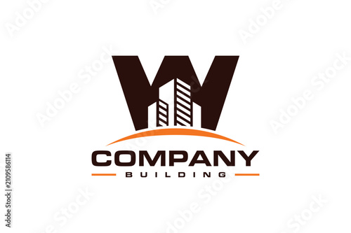 Building logo in the shape of the letter W