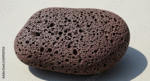Pumice stone on gray background