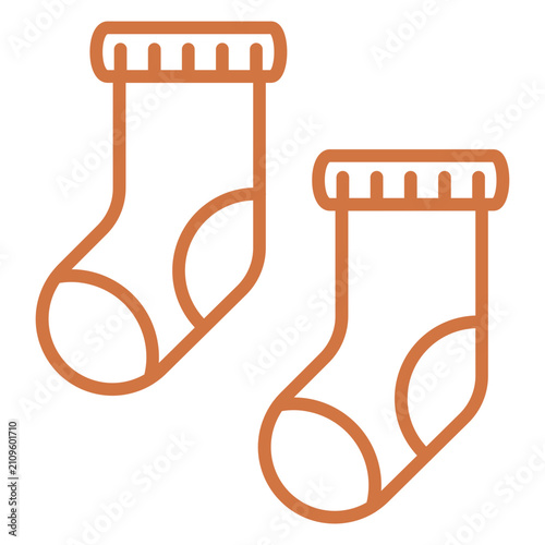 Obraz na płótnie Baby Socks Icon Style