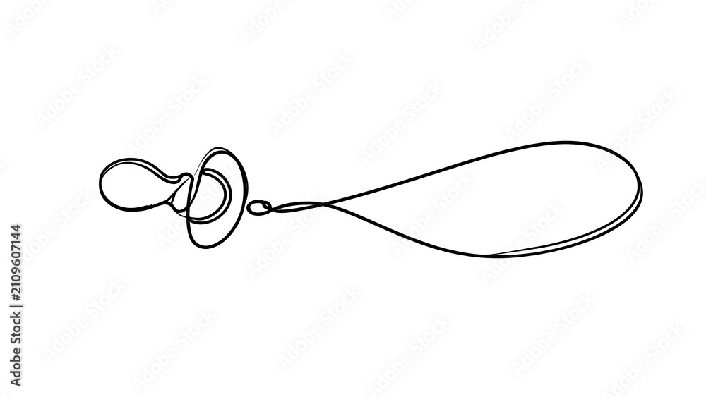 Obraz premium Elegant black ink knot design on white background.