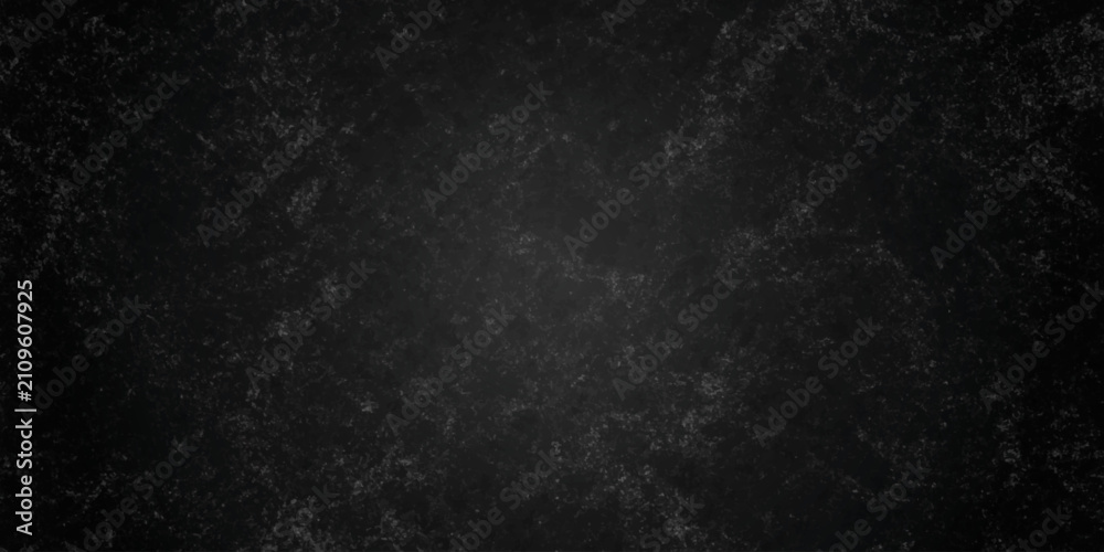 Obraz premium Dark texture chalk board and grunge black board background. Dark charcoal grunge wall texture background. Dark black rough grunge surface with smoke edge.