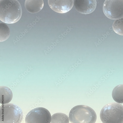 Moonstone pebble form gradient background with cool gray aqua translucent glow