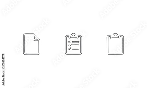 Document and clipboard icons