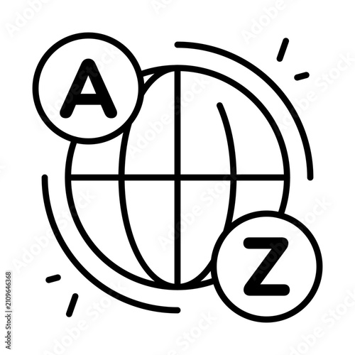 Vector design of language translator icon