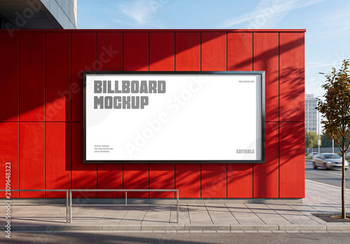 Street Wall Billboard PSD Mockup