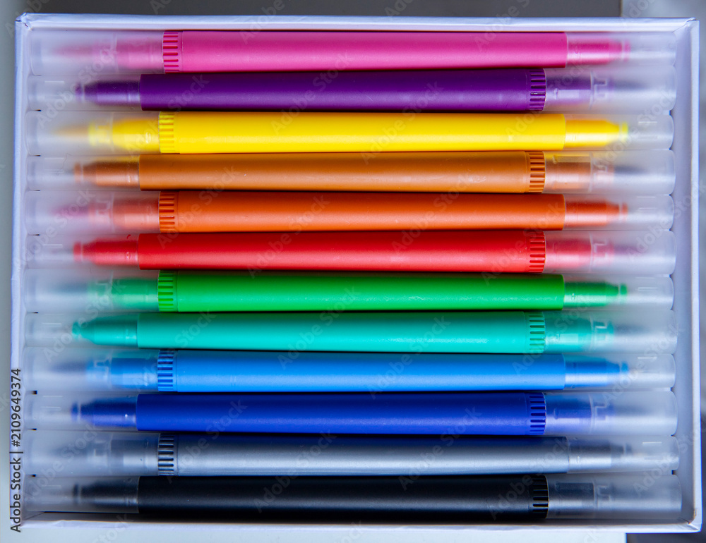 Fototapeta premium artistic marker pen set for illustration creation