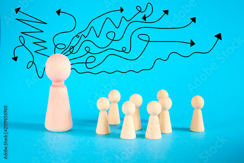 Business concept for incapable management staff,business distraction, mobbing,poor decision making, bureaucracy,
communication breakdown,poor organization and lack of teamwork