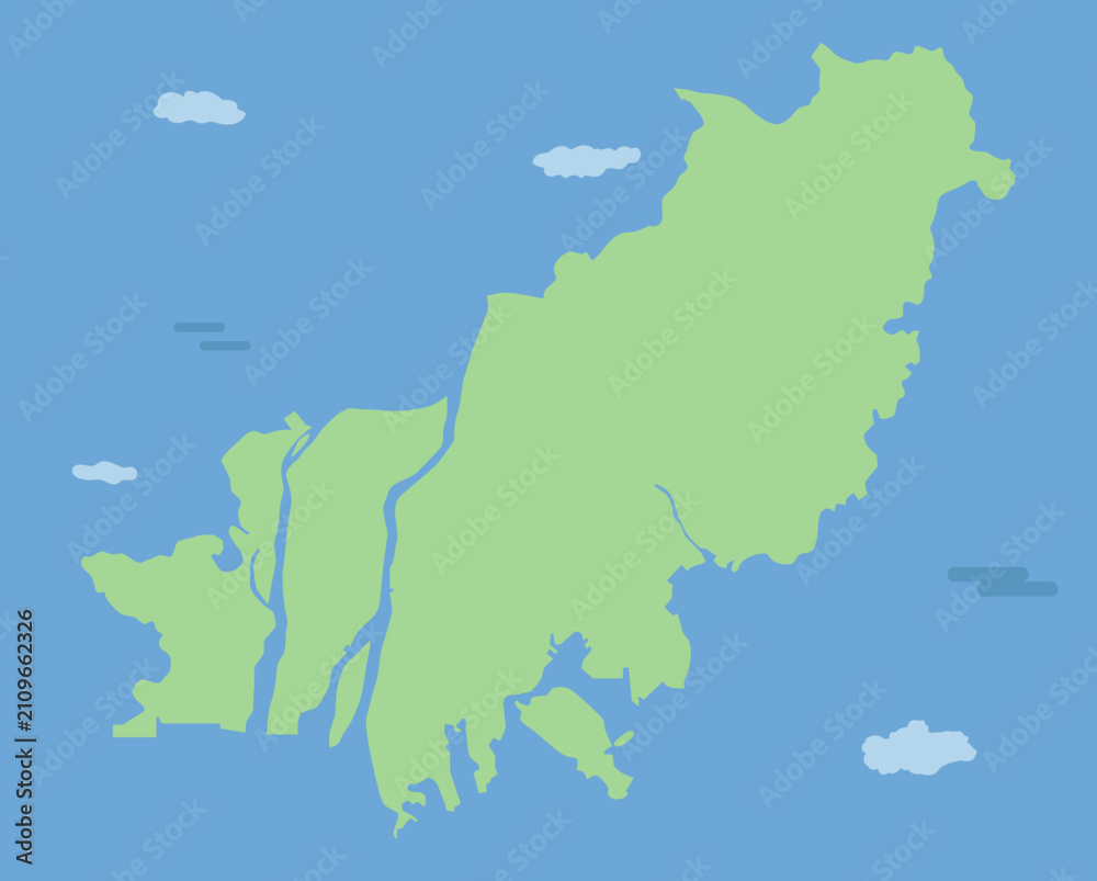 Obraz premium 부산지도