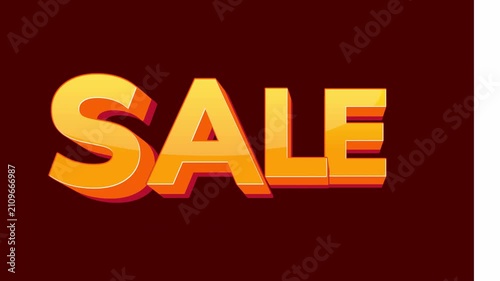 Sale Animated Promotional Text with Transparent Background