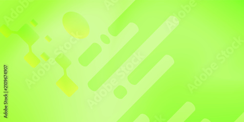 Abstract Technology Background with Rounded Geometric Interface Elements and Lime Green Vector Illustration