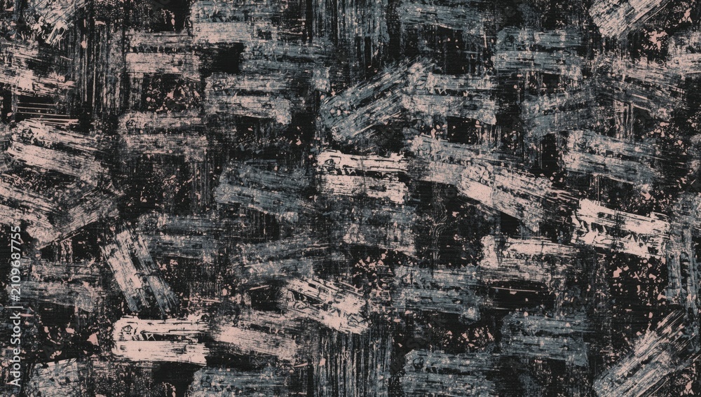Fototapeta premium Textured abstract pattern with dark and light brush strokes