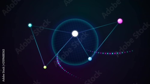 Global Supply Prediction: A modern motion graphic showcasing a global AI system visualizing economic supply chain predictions