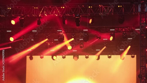 Professional concert lighting and stage rigging with LED screen