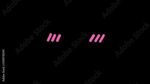Simple pink line animation, blushing cheeks, cute cheeks, suitable as an add-on element for anime-style cartoon characters, looping motion graphics, 4K video.