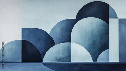Geometric theme background. Abstract layout with circles and rectangles.
