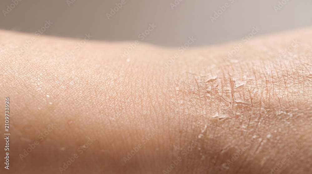Fototapeta premium Smooth vs Cracked Skin – Clean Medical Macro Concept for Diabetes Awareness Backgrounds