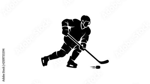 Photography Ice Hockey Player Silhouette Vector