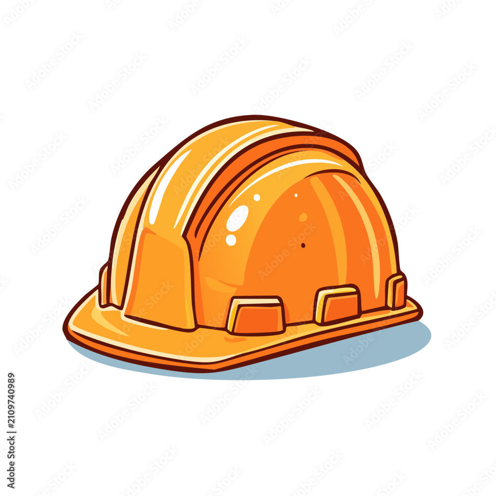 Fototapeta premium Orange Hard Hat Safety Helmet for Construction and Labor Workers