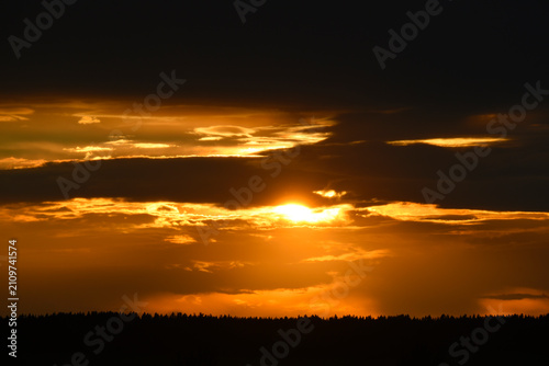 Schilderij op canvas The evening horizon
