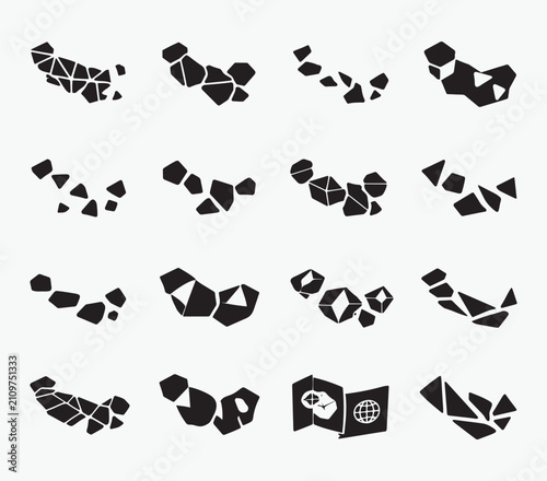 
Cape Verde Map Silhouette Vector Icon for Geographic Design
