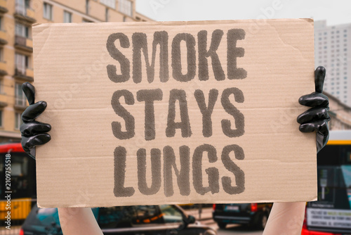 Fotografía "Smoke Stays Lungs" Inhaled particles linger and damage tissue