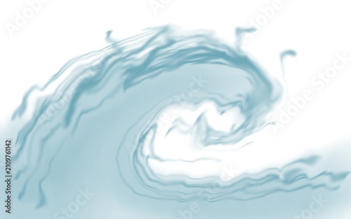 Fotografie Fluid swirls of ocean water creating artistic shapes and patterns in pale blue t