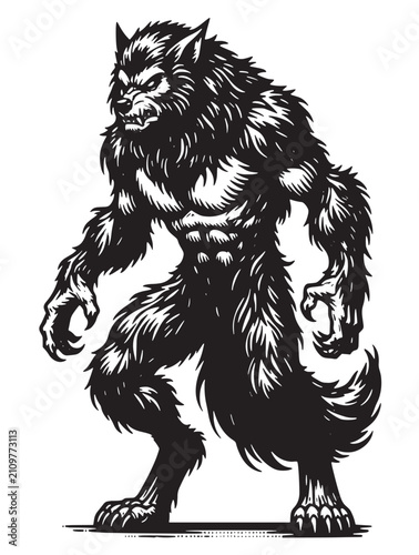Canvas Print werewolf Halloween monster
