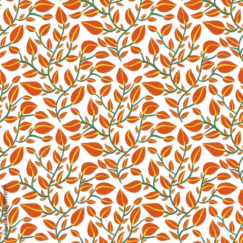 Floral seamless pattern, vintage style with white background. Best for background, backdrop