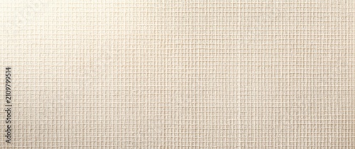 Fotografie Rough white hessian weave texture background illuminated by soft daylight copy s