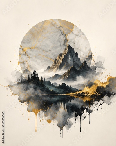 Vertical digital artwork illustration creative design