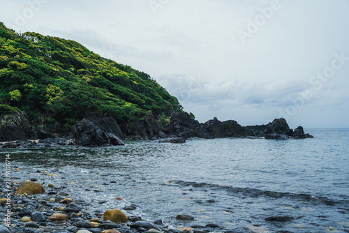 Quadro su tela 大川河口に広がる屋久島南西部の海岸風景