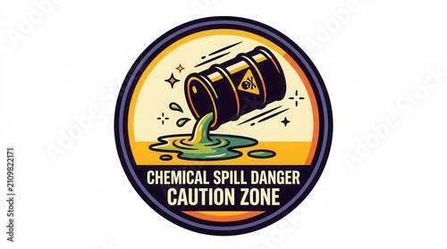 chemical spill danger caution zone sign