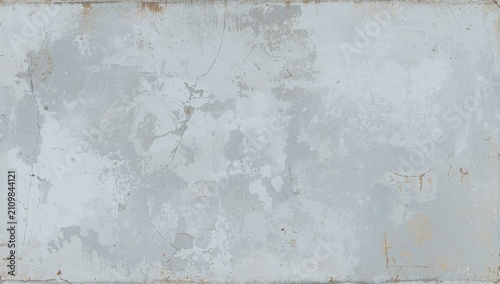 Bild auf Leinwand Textured Blue Gray Wall Surface with Peeling Paint and Distressed Finish
