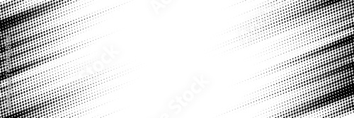 Quadro su tela Dots halftone white and blue color pattern gradient grunge texture background