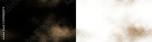 Bild auf Leinwand Brown mist on a transparent background capturing a moment of softness and subtle
