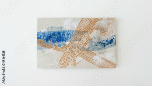 Abstract Wall Art with Blue...