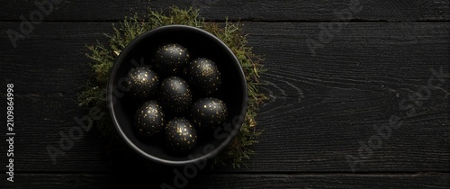 Black Decorative Eggs in Bo...