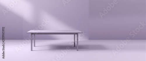 Minimalist Table in a Soft ...